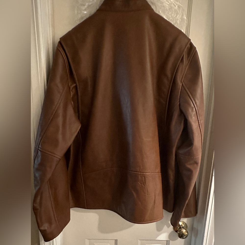Men’s Coach Luxury Saddle Leather Racer Jacket XXl NWT - Picture 4 of 10